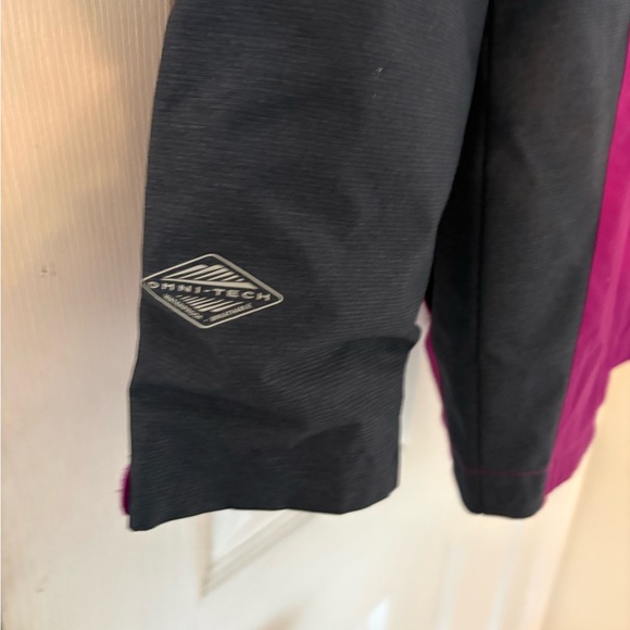 Columbia Girls Large 14/16 Omni-Tech Winter Jacket Pink Gray Hooded Coat - Picture 9 of 9